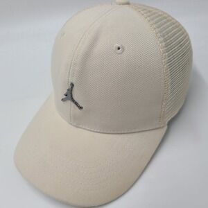 Kids Jordan Hat Snapback Trucker Mesh Beige Black Air Jumpman Metal Logo Boys